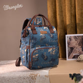 Wrangler Vintage Retro Cowboy Cool Print Backpack