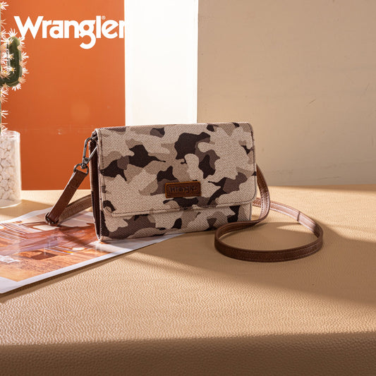 Wrangler Camo Print Canvas Clutch/Crossbody
