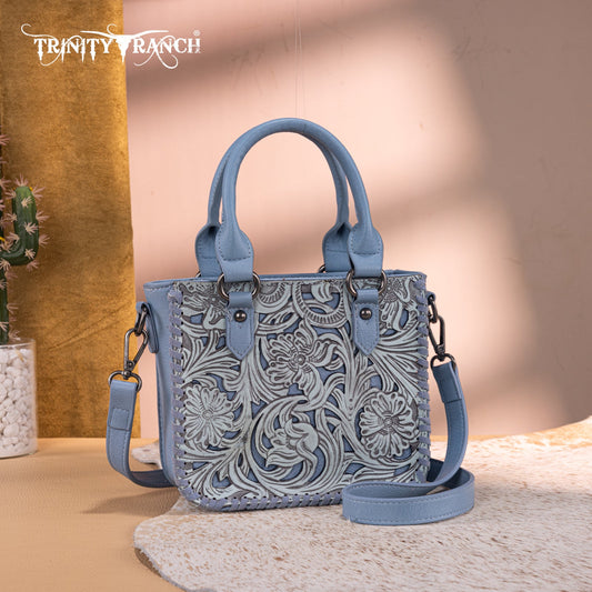 Trinity Ranch Floral Tooled Collection Mini Tote/Crossbody