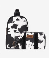 Wrangler Cow Print Bag Set - Montana West World