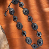 Rustic Couture Western Stone Concho Link Chain Belt - Cowgirl Wear