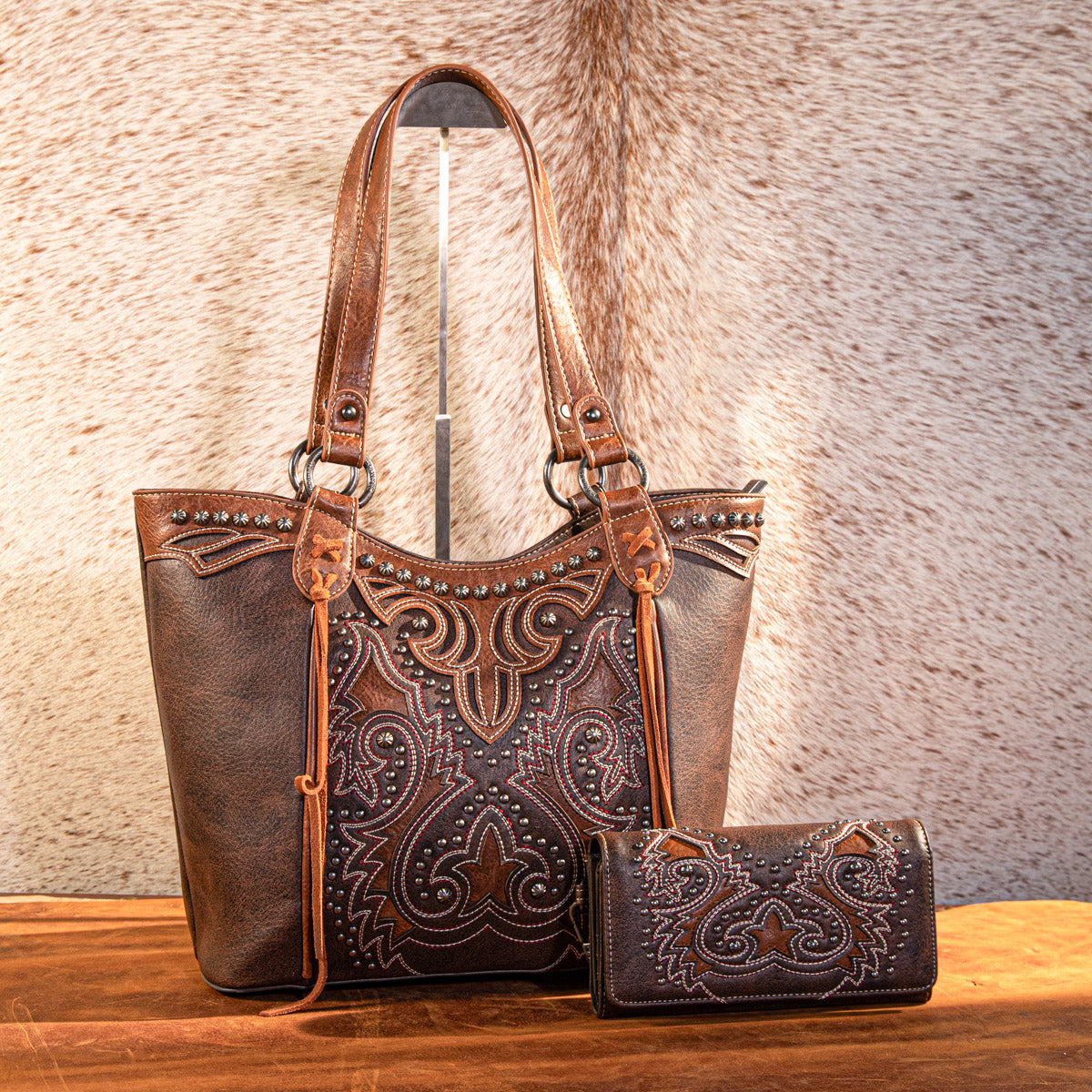 Concealed Carry Purse Wallet Set SALE Montana West Boot Scroll