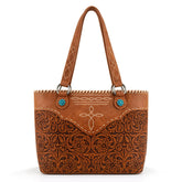 Montana West Tooled Floral Concealed Carry Tote Bag