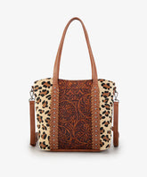 Montana West Floral Tooled Concealed Carry Shoulder Bag Leopard