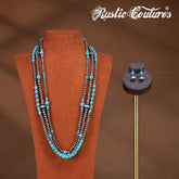 Rustic Couture's Turquoise Bohemian Necklace Earrings Set