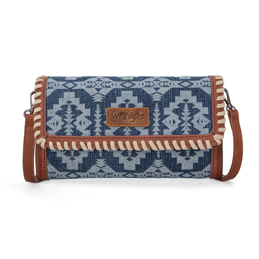 Wrangler Southwestern Print Wallet/Wristlet/Crossbody Bag