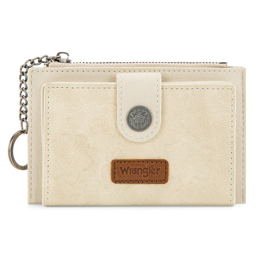 Wrangler Floral Embossed Bi-fold Wallet with Key Ring