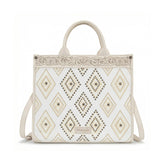 Wrangler Aztec Studded Denim Tote & Crossbody Bag