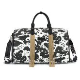 Wrangler Cow Print Fringe Duffle/Crossbody