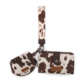 Wrangler Cow Print Wallet & Coin Pouch Wristlet Set