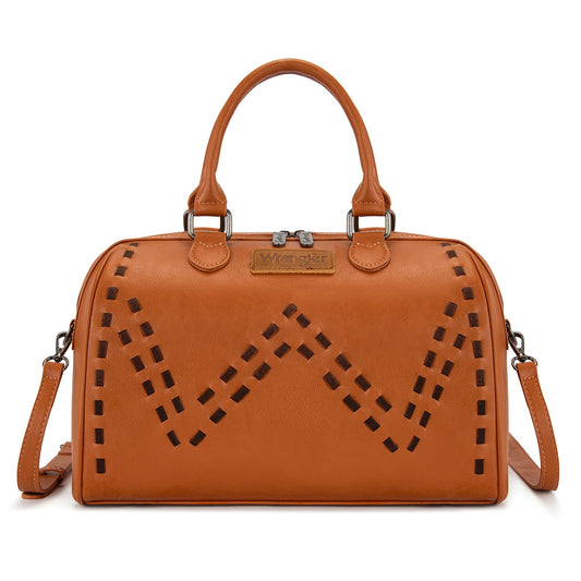 Wrangler Stitch Detail Classic Barrel Satchel/Crossbody