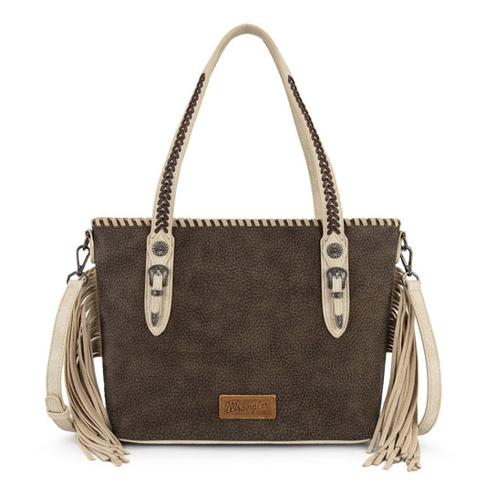 Wrangler Braided Tassel Tote Bag