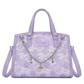 Wrangler Western Chic Lace with Chain Charm Satchel/Crossbody Bag