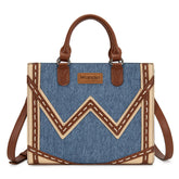 Wrangler Western Contrast Stitch Chevron Tote Bag
