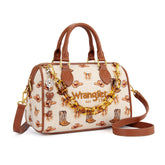 Wrangler Western Print Cowgirl Boston Bag