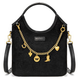 Wrangler Charm Chain Hobo Tote Bag