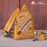 SALE Montana West Embroidered Feather Cut-Out Floral Sling Bag