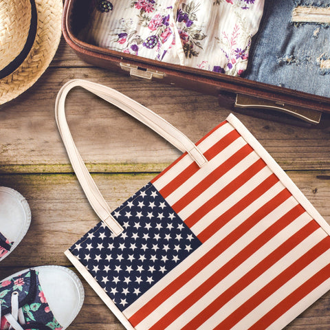 US04-138 Montana West American Pride Large Canvas Tote