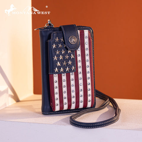 Montana West American Pride Phone Case Crossbody Wallet
