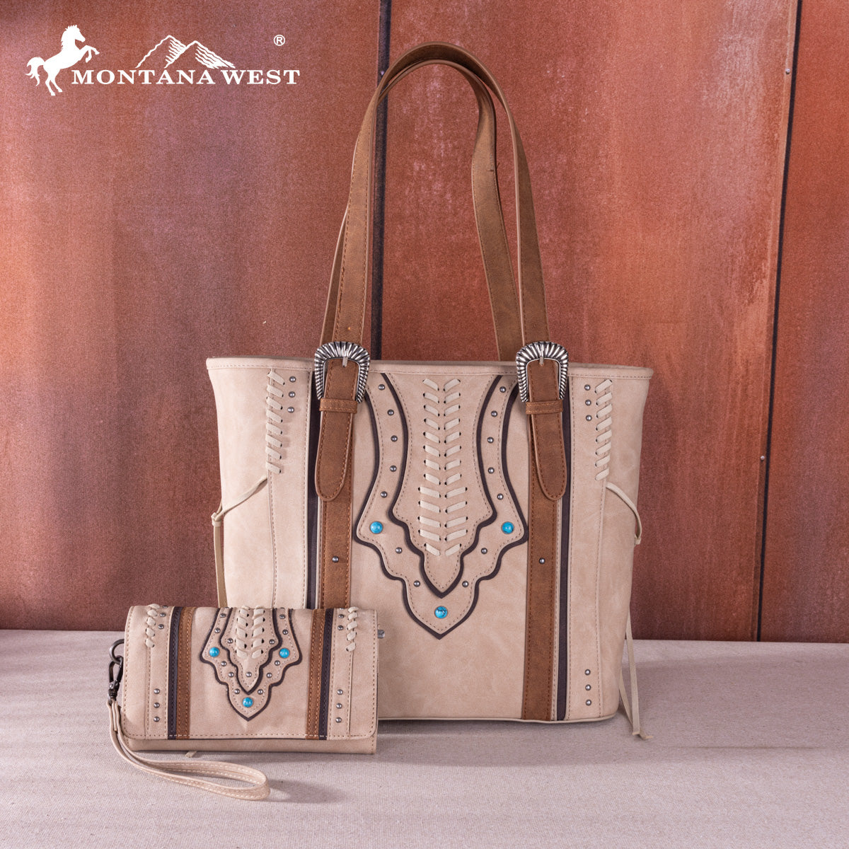 Montana West Whipstitch Concealed Carry Tote Set
