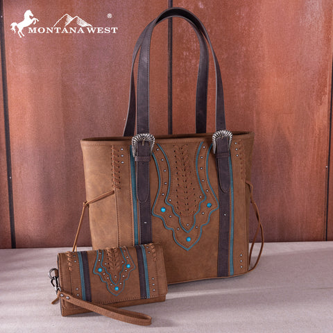 Montana West Whipstitch Concealed Carry Tote Set