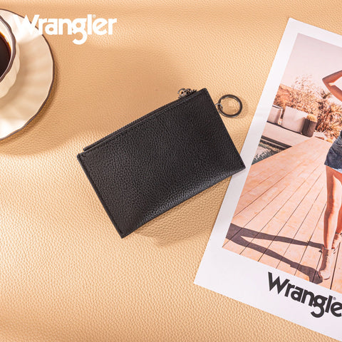 Wrangler Floral Embossed Bi-fold Wallet with Key Ring