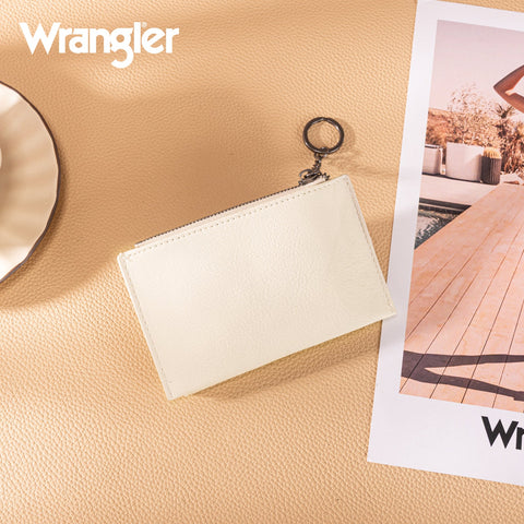 Wrangler Floral Embossed Bi-fold Wallet with Key Ring
