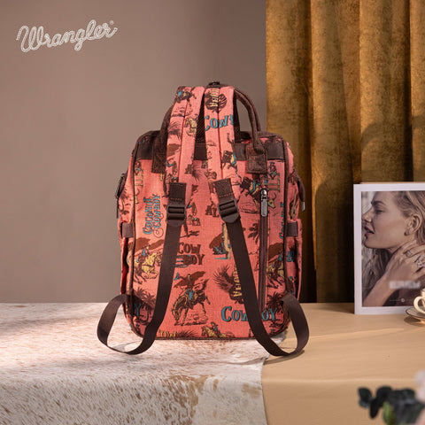 Wrangler Vintage Retro Cowboy Cool Print Backpack