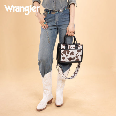 Wrangler Cow Print Tote/Crossbody