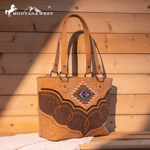 Montana West Aztec Concealed Carry Tote Bag Set