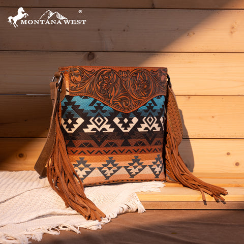 Montana West Tooled Western Crossbody Purse