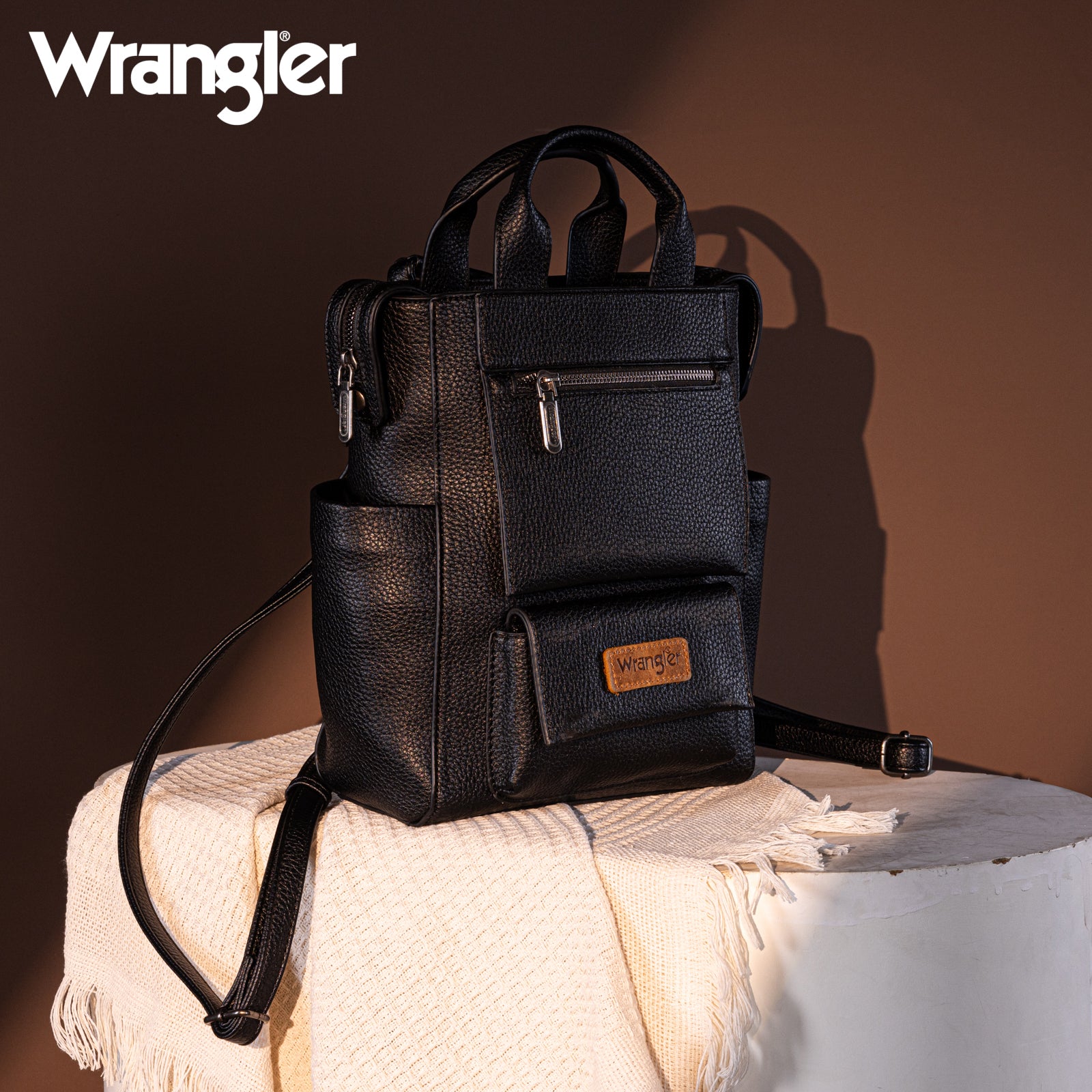 Wrangler Convertible Leather Backpack