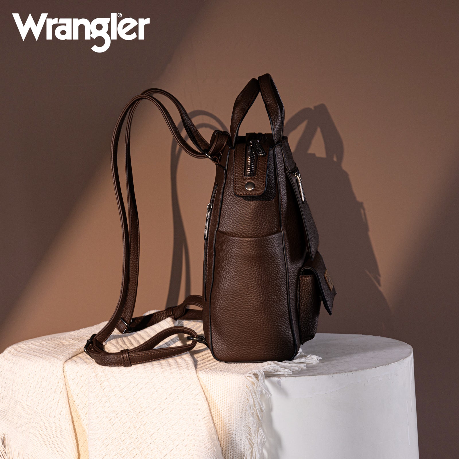 Wrangler Convertible Leather Backpack