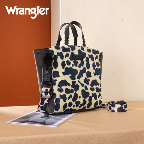 Wrangler Cow Print Concealed Carry Tote/Crossbody