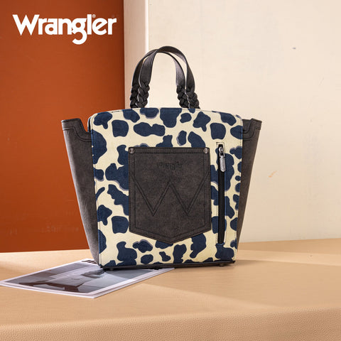 Wrangler Cow Print Concealed Carry Tote/Crossbody