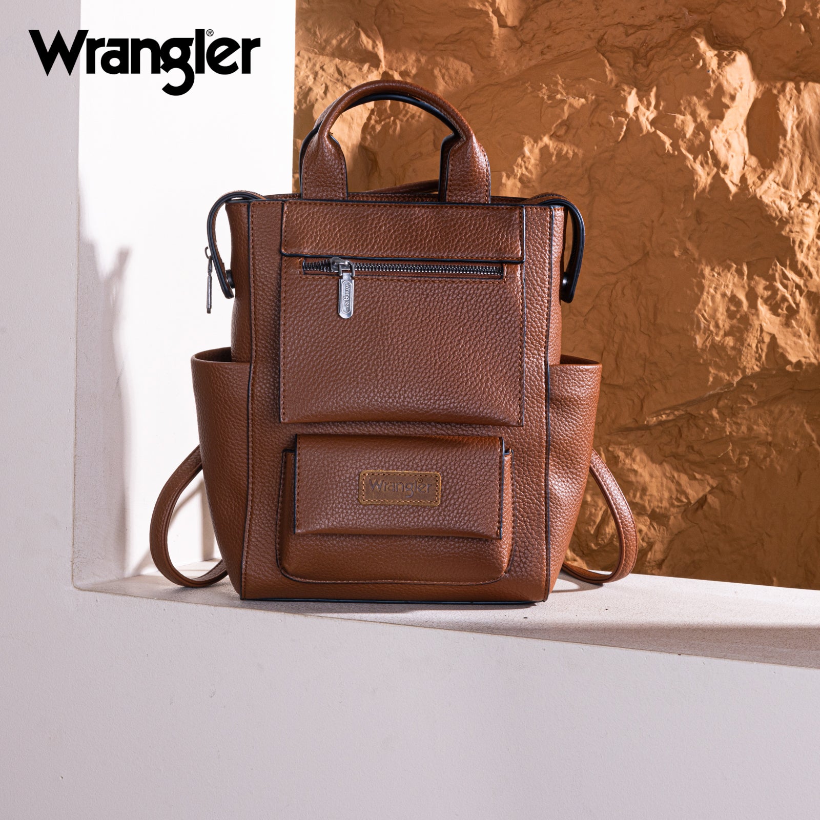 Wrangler Convertible Leather Backpack