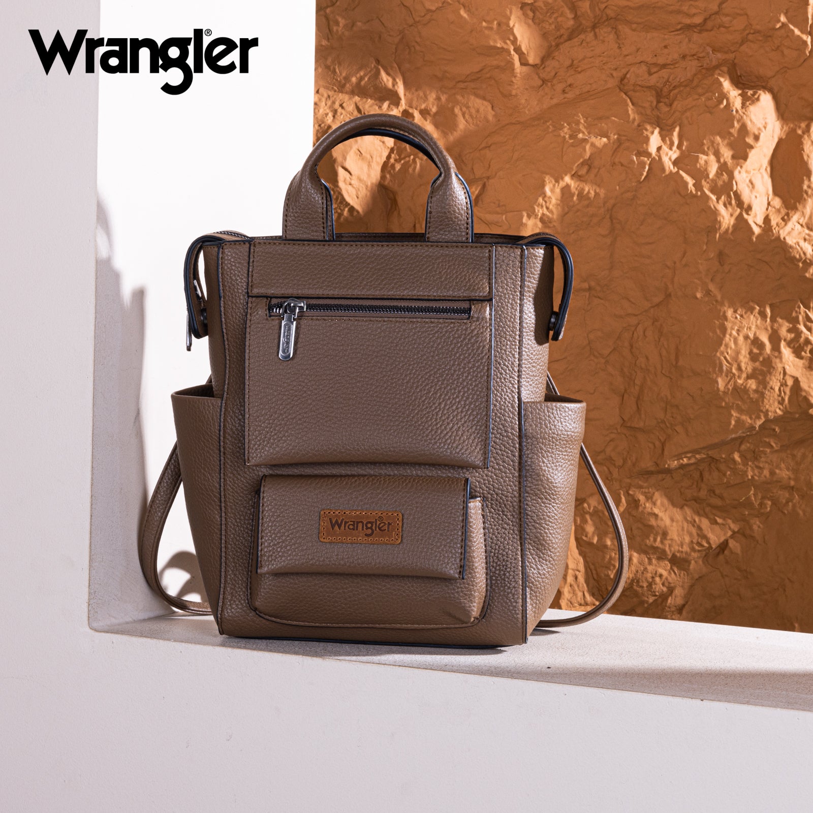 Wrangler Convertible Leather Backpack