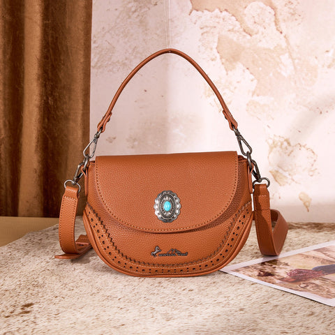 Montana West Turquoise Concho Saddle Crossbody