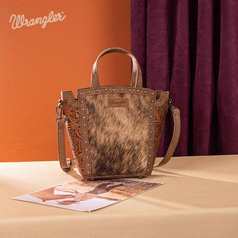 Wrangler Genuine Hair-On Cowhide Tote/Crossbody