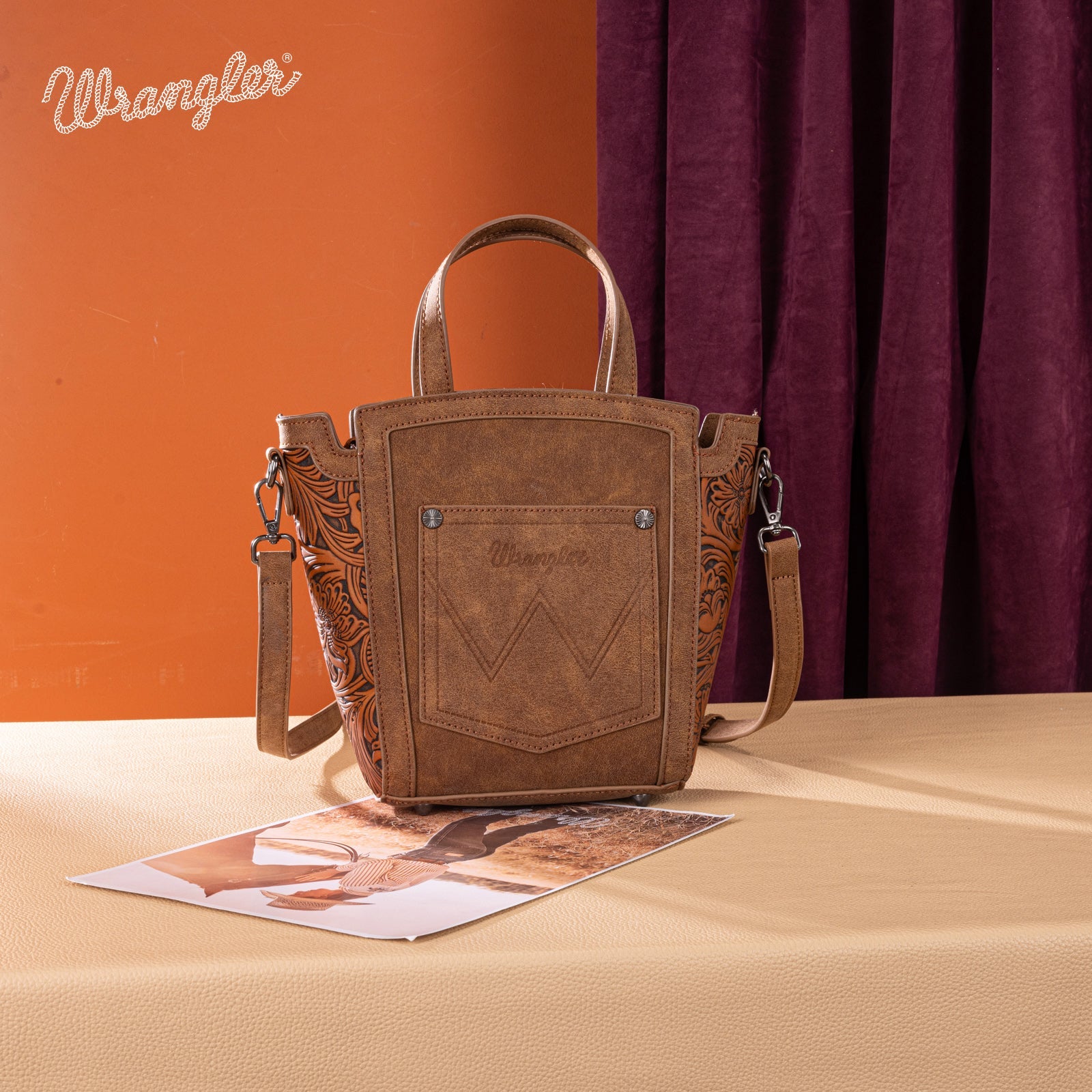 Wrangler Genuine Hair-On Cowhide Tote/Crossbody