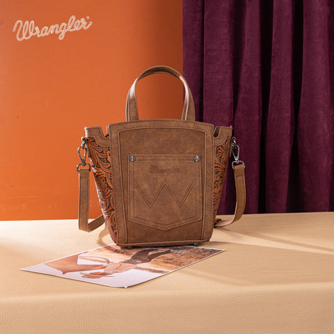 Wrangler Genuine Hair-On Cowhide Tote/Crossbody