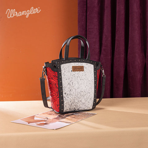 Wrangler Genuine Hair-On Cowhide Tote/Crossbody