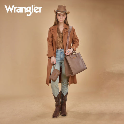 Wrangler Structured Work Tote/Large Carry-All Tote/Crossbody with Pouch