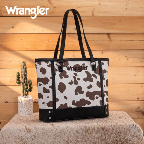 Wrangler Cow Print Tote