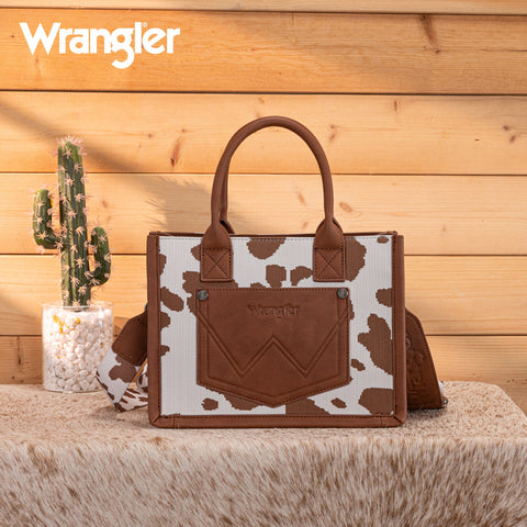 Wrangler Cow Print Tote/Crossbody