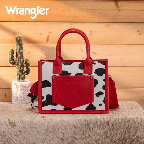Wrangler Cow Print Tote/Crossbody