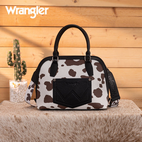 Wrangler Cow Print Satchel/Crossbody