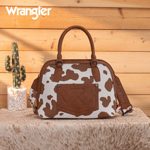 Wrangler Cow Print Satchel/Crossbody