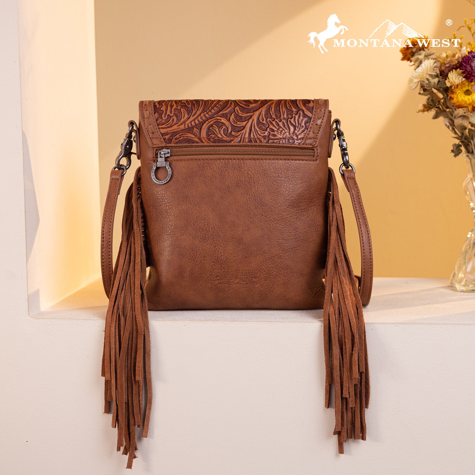 Montana West Tooled Concho Crossbody