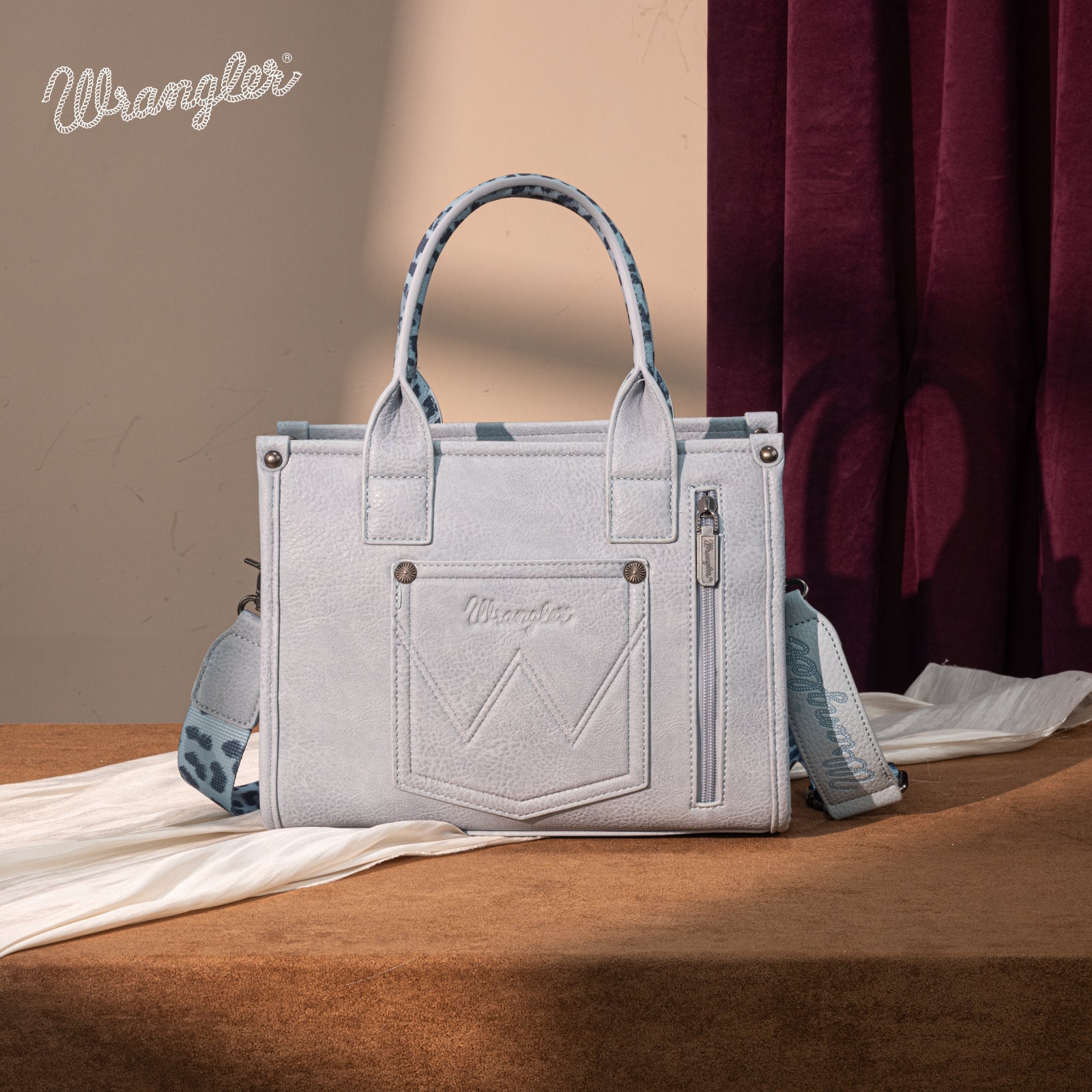 Wrangler Leopard Print Concealed Carry Tote/Crossbody